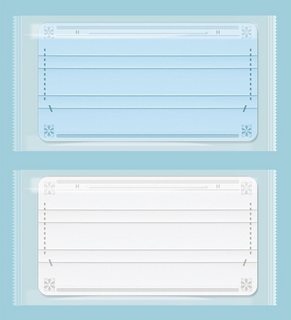使い捨て医療用フェイスマスク (ソフトイヤーループ、丸い角)