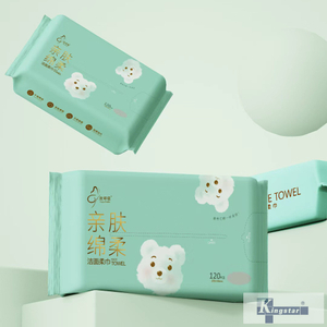 洗顔ワイプ、120枚、平織り、200x180mm